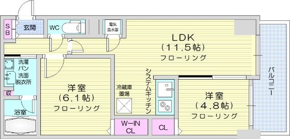 バスセンター前駅 徒歩9分 14階の物件間取画像